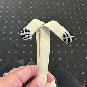 David Yurman onyx and diamond earrings